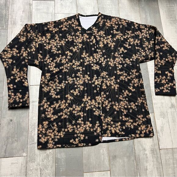 Tapestry Quilted Patchwork Embroidered Floral Jacket Black Brown Gold Coat XL - Picture 12 of 16